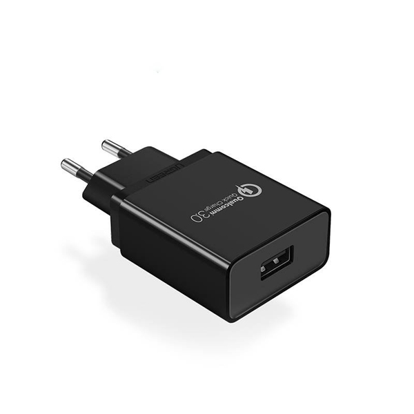 Charger Ugreen 18W QC 3.0 Black Φορτιστής