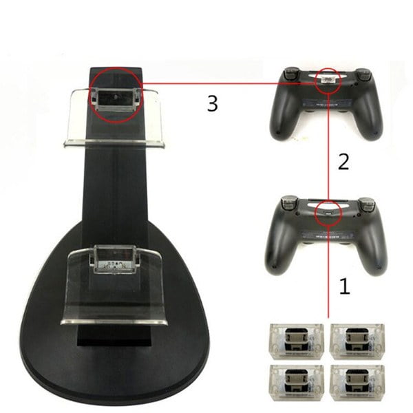 Controller Charging Stand With Extra USB & Crystal Terminals Φορτιστής - PS4 Controller Controller Charging Stand With Extra USB & Crystal Terminals Φορτιστής - PS4 Controller