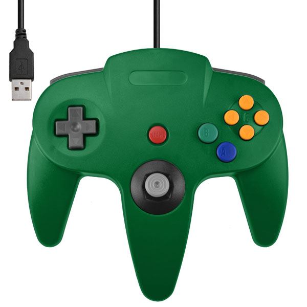 Χειριστήριο Ενσύρματο Controller Retro N64 Green - PC USB Controller