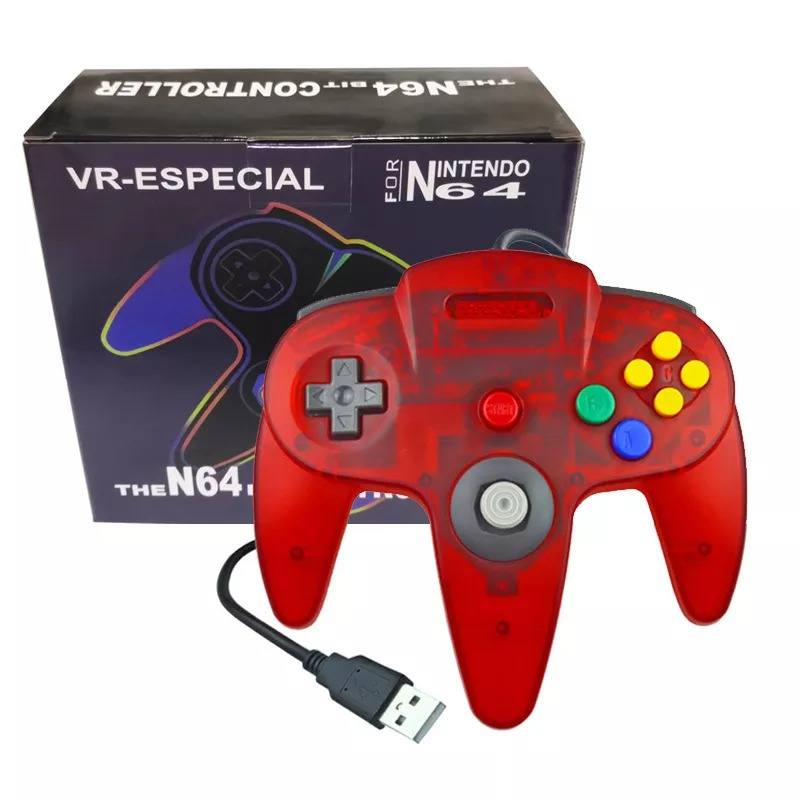 Χειριστήριο Ενσύρματο Controller Retro N64 Transparent Red - PC USB Controller