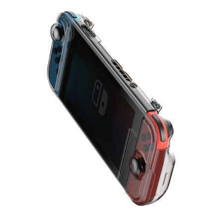 Crystal 360° Flip Cover Case Baseus GS06 Transparent Black Θήκη - Nintendo Switch Console