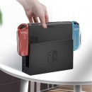 Crystal Back Cover Case Baseus GS07 Transparent Black Θήκη - Nintendo Switch Console