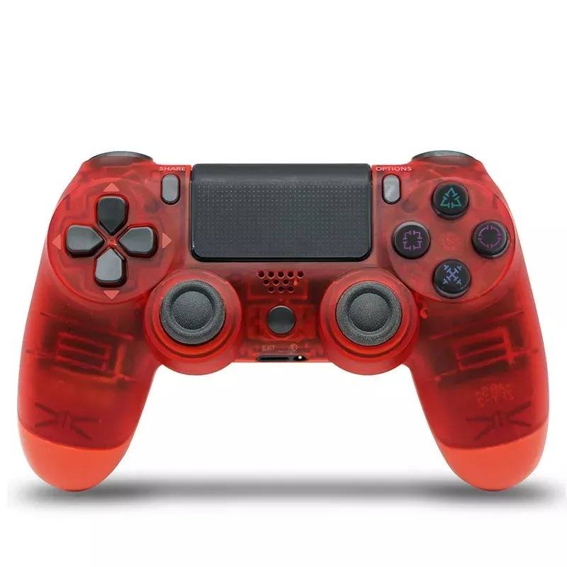 Double Motor 4 Wireless Controller OEM Χειριστήριο Transparent Red - PS4 Controller Double Motor 4 Wireless Controller OEM Χειριστήριο Transparent Red - PS4 Controller