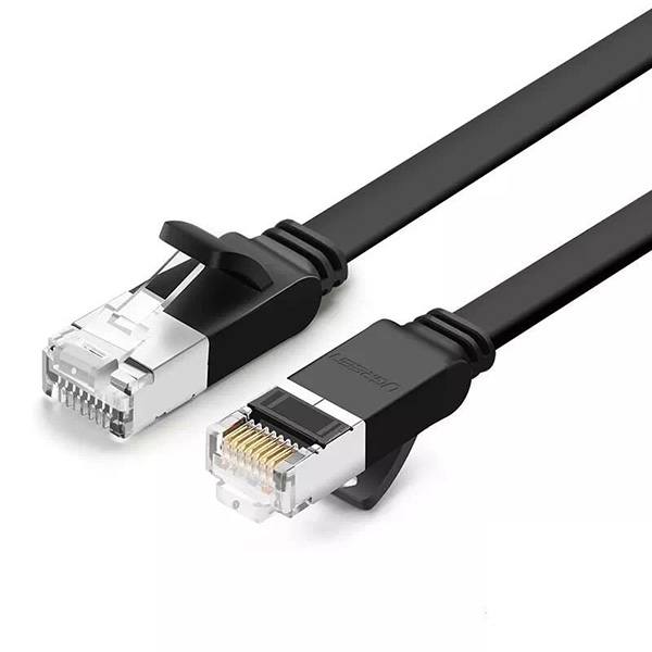 Ethernet UGreen NW101 Flat Patchcord RJ45 UTP Cable Cat 6 Black 8m