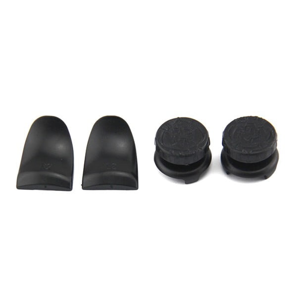 Extended Trigger R2 L2 Black & FPS Grips Caps Black SCAR - PS4 Controller