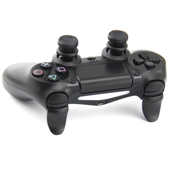 Extended Trigger R2 L2 Black & FPS Grips Caps Black SCAR - PS4 Controller