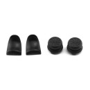 Extended Trigger R2 L2 Black & FPS Grips Caps Black Vortex - PS4 Controller