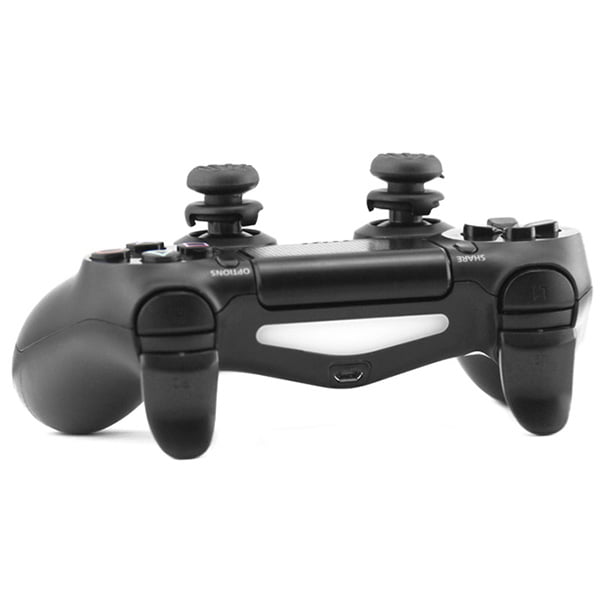 Extended Trigger R2 L2 Black & FPS Grips Caps Black Vortex - PS4 Controller