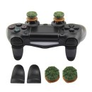 Extended Trigger R2 L2 Black & FPS Grips Caps Green - PS4 Controller