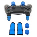 Extended Triggers R2 L2 Blue / Black & FPS Grips Caps Blue SCAR - PS4 Controller