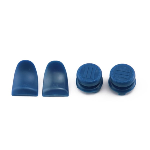 Extended Trigger R2 L2 Blue & FPS Grips Caps Blue COD 3 - PS4 Controller