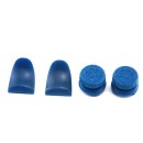 Extended Trigger R2 L2 Blue & FPS Grips Caps Blue - PS4 Controller