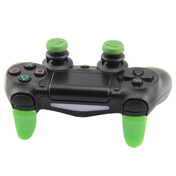 Extended Trigger R2 L2 Green & FPS Grips Caps Green Modern Warfare - PS4 Controller