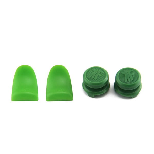 Extended Trigger R2 L2 Green & FPS Grips Caps Green - PS4 Controller