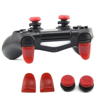 Extended Trigger R2 L2 Red & FPS Grips Caps Red Vortex - PS4 Controller Extended Trigger R2 L2 Red & FPS Grips Caps Red Vortex - PS4 Controller