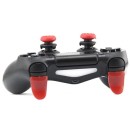 Extended Trigger R2 L2 Red & FPS Grips Caps Red Vortex - PS4 Controller
