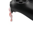 Extended Trigger R2 L2 Red / White & FPS Grips Caps Black - PS4 Controller