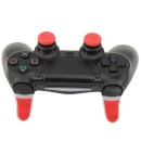 Extended Trigger R2 L2 Red / White & FPS Grips Caps Red - PS4 Controller