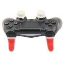 Extended Trigger R2 L2 Red / White & FPS Grips Caps White Skull - PS4 Controller