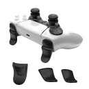 Extended Triggers R2 L2 Black & FPS Grips Caps Black - PS5 Controller