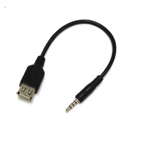 Καλώδιο Female USB To Audio Jack 3.5 Μαύρο
