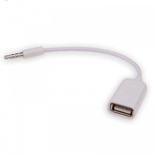 Καλώδιο Female USB To Audio Jack 3.5 Άσπρο