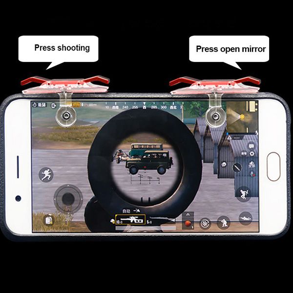 Fire Trigger Buttons E9 Ζευγάρι Εξωτερικών Πλήκτρων For PUBG STG FPS TPS Shooting Game