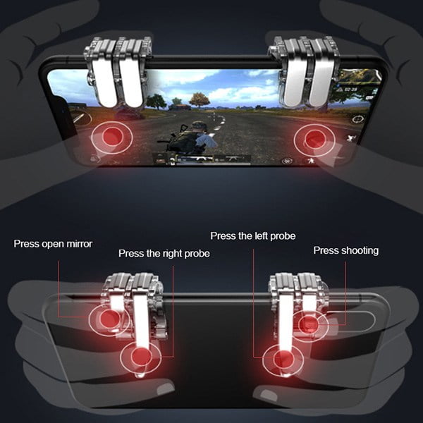Fire Trigger Buttons W6 Ζευγάρι Εξωτερικών Πλήκτρων For PUBG STG FPS TPS Shooting Game