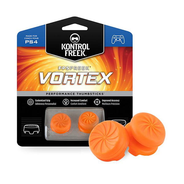 FPS Grips KontrolFreek Vortex Orange Caps - PS4 Controller FPS Grips KontrolFreek Vortex Orange Caps - PS4 Controller