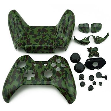 Full Set Housing Shell Case Buttons Camouflage Green - Xbox One Controller
