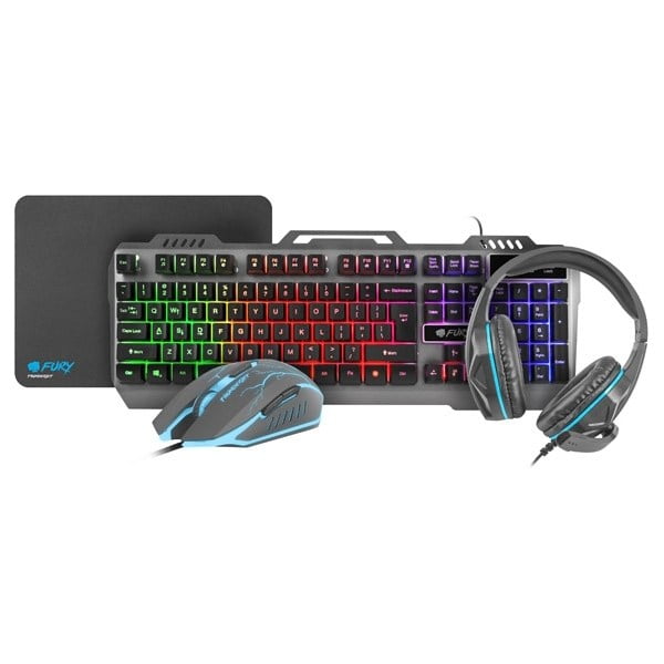 Fury NFU-1217 Thunderstreak Gaming Combo Set 4 in 1