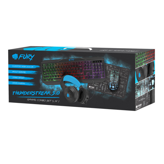 Fury NFU-1674 Thunderstreak 3.0 Gaming Combo Set 4 in 1 Fury NFU-1674 Thunderstreak 3.0 Gaming Combo Set 4 in 1