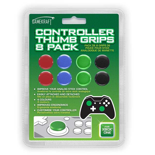 Analog Thumbstick Silicone Grip Cap Cover Gamekraft 8 Pack - Xbox One Controller