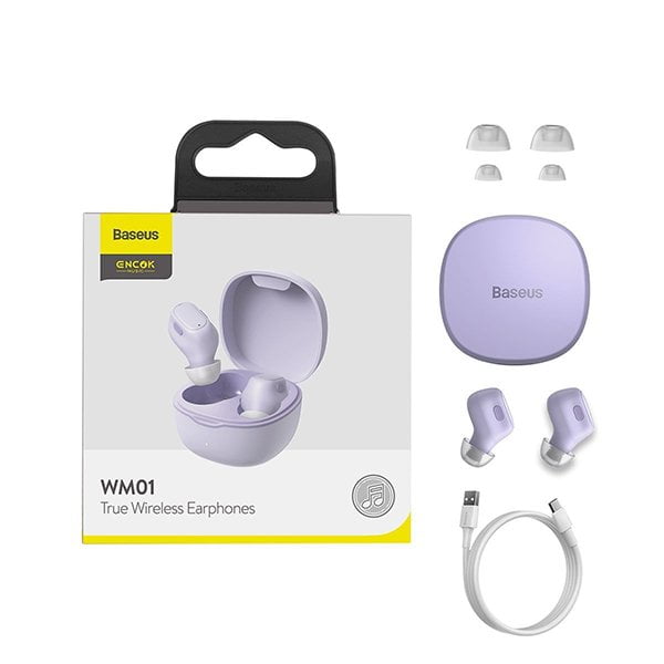 Handsfree Baseus WM01 In Ear Purple Bluetooth Ακουστικά