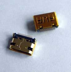 HDMI Mini Jack Socket SMD SMT 19 Pin Female 4 Legs Θηλυκό Βύσμα