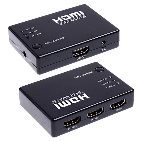 HDMI Switch 3 in 1 1080p Ir Support