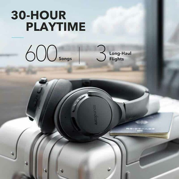 Headset SoundCore Life Q20 Active Noise Cancellation Wireless Ακουστικά Black