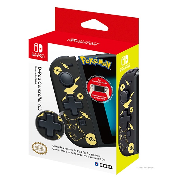 Hori D-Pad Controller (L) Ενσύρματο Pikachu Black & Gold - Nintendo Switch Controller
