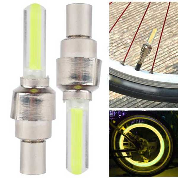 Led Valve Cap Yellow Κίτρινο Φως Βαλβίδας Τροχού