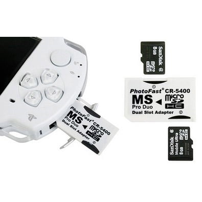 Memory Stick Pro Duo Adapter To Dual Micro SD - PSP Console