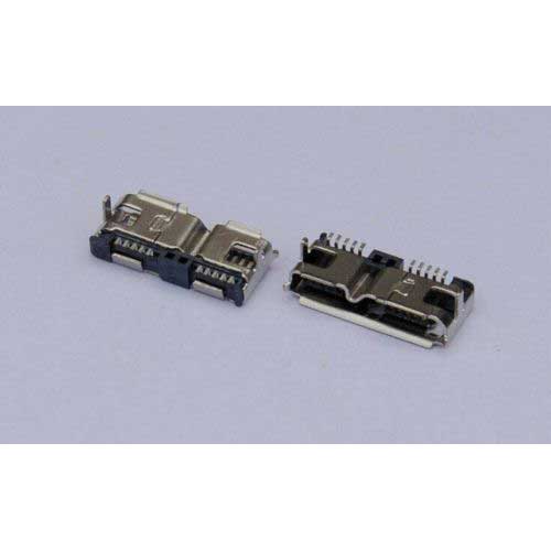 Micro USB 3.0 Jack Socket SMD SMT 10 Pin 2 Legs Female Θηλυκό Βύσμα Micro USB 3.0 Jack Socket SMD SMT 10 Pin 2 Legs Female Θηλυκό Βύσμα