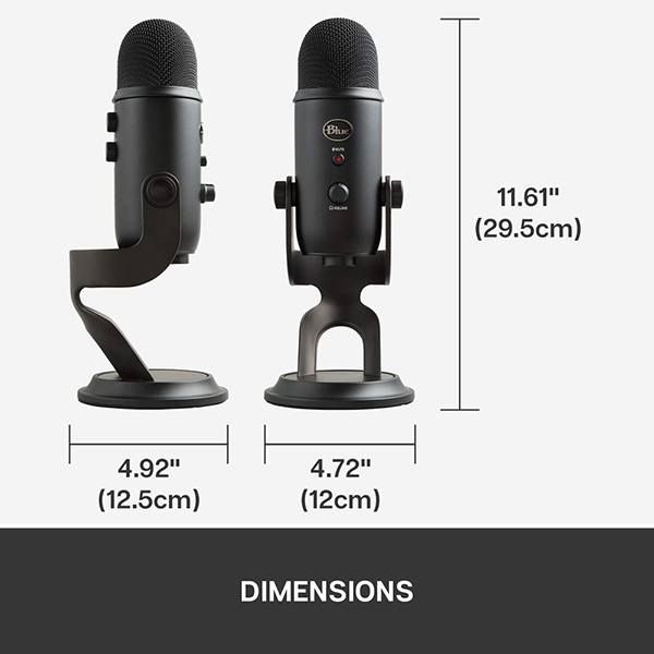 Microphone Blue Yeti Blackout USB Μικρόφωνο