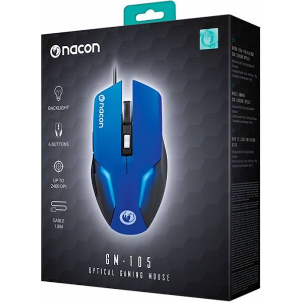 Mouse Nacon GM-105 Blue Gaming Ποντίκι Mouse Nacon GM-105 Blue Gaming Ποντίκι