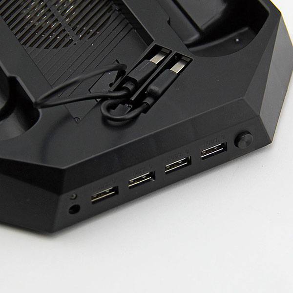 Multi Charging 4 Controllers & Cooling Stand Βάση Black - PS4 Fat Console
