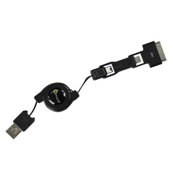 Muvit Triplug Charge & Sync 0.8m Καλώδιο Φόρτισης - Micro / Mini / 30pin