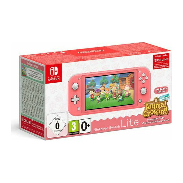 Nintendo Switch Lite 32GB Coral & Animal Crossing: New Horizons