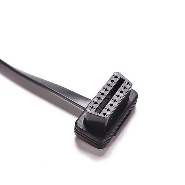 OBD2 ELM327 16pin Noodle Male To Female Elbow Extension Cable