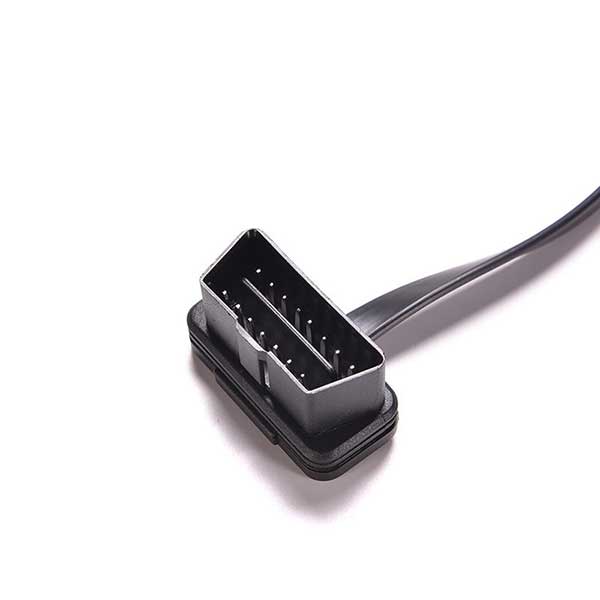 OBD2 ELM327 16pin Noodle Male To Female Elbow Extension Cable