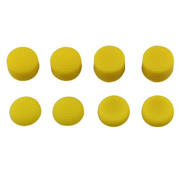 Analog Controller Thumb Stick Silicone Grip Cap Cover 8X Yellow Ornate - PS4 Controller