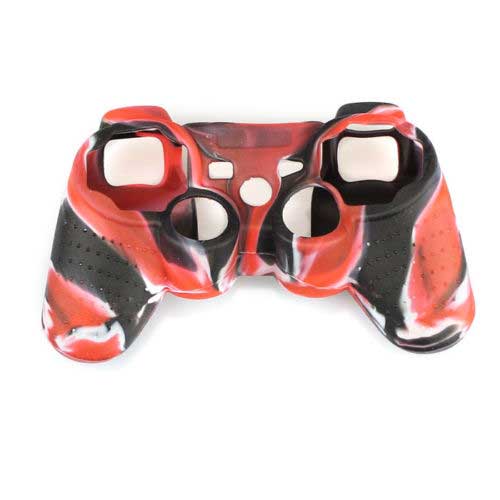 Silicone Case Skin Red / Black Κάλυμμα Σιλικόνης Χειριστηρίου - PS3 Controller